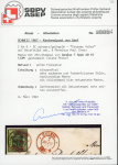 Stamp of Switzerland / Schweiz » Kantonalmarken » Genf 1848, grosser Adler gelbgrün auf grossem Briefstück