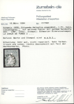 Stamp of Switzerland / Schweiz » Sitzende Helvetia Ungezähnt » 1856-57 Berner Druck (III) 1856, 1 Fr. grau, 2. Berner Druckperiode