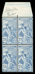 Stamp of Switzerland / Schweiz » Weltpostverein UPU 1900, UPU 25 Rp. blau, 1. Platte, im Viererblock