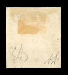 1859 1 Gr. Plate III, dark olive-green (verde oliva scuro), porous paper (PA), group of five used examples with good to fine margins. An attractive study group of this scarce plate and shade.