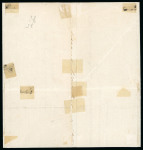 Stamp of Italian States » Sicily » 2 Grana, Plate II » Covers Sicily 1859 2 Gr. plate II, light blue (azzurro chiaro), two horizontal strips of four (position 57 showing retouch) on a large part entire from Messina
