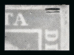 Stamp of Italian States » Sicily » 10 Grana » Retouches Sicily 1859 10Gr indaco top left corner block of four large part o.g.,  positions 1 and 11 with retouches