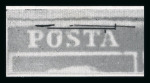 1859 10 Gr., three singles of the deep blue shade (azzurro cupo), together with 1 Gr. Plate II and 2 Gr. Plate III, on entire from Messina to Turin, endorsed "via Genova" and struck with the red three-line Piroscafi / Po