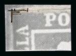 1859 10 Gr., indigo (indaco), position 4 showing retouch (horizontal lines at upper left extending from the “P” of “POSTA” to the margin), with four margins. Fresh unused example without gum.   A scarce and attractive ex