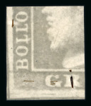 Stamp of Italian States » Sicily » 10 Grana » Retouches 1859 10 Gr. indigo (indaco), used with four even margins, showing position 67 retouch ('R' of 'Gr'), fresh, very fine and scarce.
