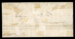 1859 ½ Gr. Plate II pair and single, together with a 2 Gr., on part entire dated 14 April from Palermo to Realbuto. The left side of the entire is missing and has been used to reinforce the reverse. Fine appearance and a