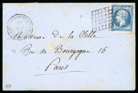 Stamp of France » Empire 1853-1862 1861, belle lettre entière de 1861 pour Paris affranchie