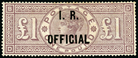 Stamp of Great Britain » Officials Inland Revenue: 1882-1901 wmk Crowns £1 brown-lilac mint