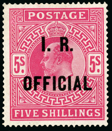 Stamp of Great Britain » Officials Inland Revenue: 1902-04 5s bright carmine mint