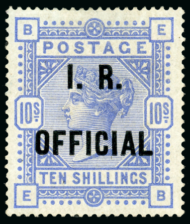 Stamp of Great Britain » Officials Inland Revenue, 1902–04 10s Cobalt Mint — Rare Departmental
