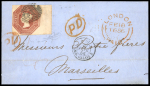 1856 (18 Feb) Folded letter sheet from London to Marseille,