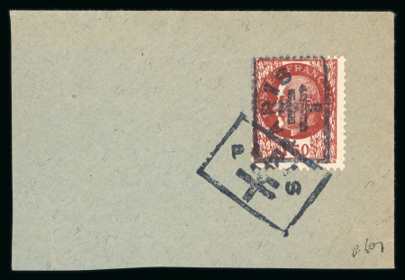 Stamp of France » Libération Paris 5e Surcharge : 1944, Mayer n° 1 oblitéré sur frag