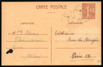 Stamp of France » Libération Rennes : 1944, entier type Semeuse 1f20 brun rouge,
