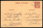 Stamp of France » Libération Rennes : 1944, entier type Semeuse 1f20 brun rouge,