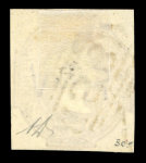1847–54 6d. A fine and attractive group of three singles, all with clear to large margins and neatly cancelled
