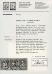 Stamp of Switzerland / Schweiz » Sitzende Helvetia Ungezähnt » Dünnes Papier 1858, 5 Rp. braun im waagerechten Dreierstreifen, 1. Berner Druckperiode auf sehr dünnem Papier