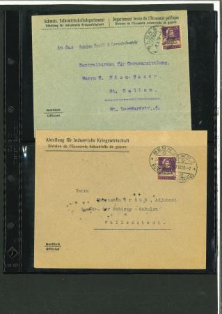 Stamp of Switzerland / Schweiz » Industrielle Kriegswirtschaft IKW: Zusammenstellung von 7 Briefen