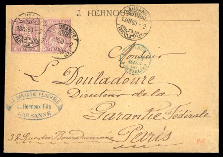 Stamp of Switzerland / Schweiz » Sammlungen 1862-1882, Zusammenstellung von 10 schönen und interessanten Frankaturen