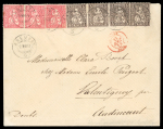 Stamp of Switzerland / Schweiz » Sammlungen 1862-1882, Zusammenstellung von 10 schönen und interessanten Frankaturen