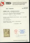 Stamp of Switzerland / Schweiz » Sitzende Helvetia Ungezähnt » Dünnes Papier 1858, 1 Fr. grau, 2. Berner Druckperiode auf sehr dünnem Papier