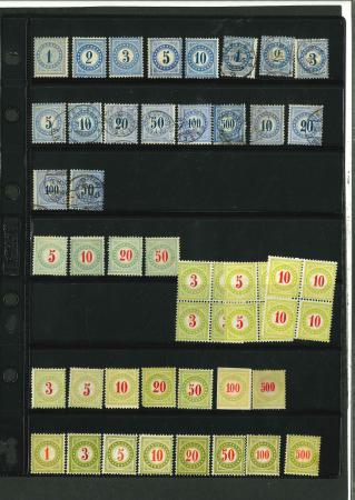 Stamp of Switzerland / Schweiz » Portomarken Nachportomarken, interessante Zusammenstellung
