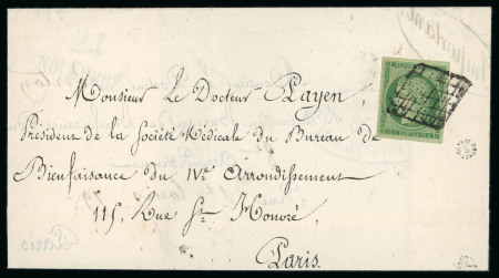 Stamp of France » Type Cérès de 1849-1850 1851, très belle lettre entière de Novembre 1851 affranchie