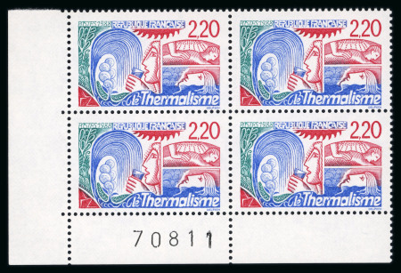 Stamp of France » Variétés et curiosités 1988, Thermalisme variété chiffres rouges YT n° 2556a