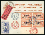 Stamp of France » Émissions à partir de 1900 1929, Congrès du Havre YT n° 257a en bloc de quatre