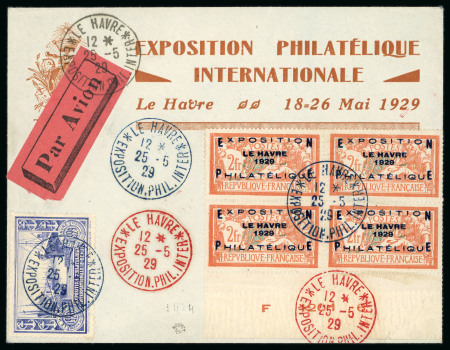 Stamp of France » Émissions à partir de 1900 1929, Congrès du Havre YT n° 257a en bloc de quatre