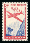 Stamp of Colonies françaises » Réunion 1938, poste aérienne 9f65 YT n° 4b et n°5c en paire,