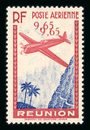 Stamp of Colonies françaises » Réunion 1938, poste aérienne 9f65 YT n° 4b et n°5c en paire,