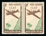 Stamp of Colonies françaises » Réunion 1938, poste aérienne 9f65 YT n° 4b et n°5c en paire,