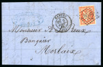 Stamp of France » Emission de Bordeaux 1870 1872, belle lettre envoyée de Nantes à Bordeaux (Aout