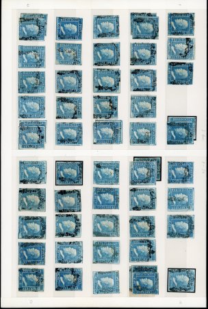 Stamp of Italian States » Sicily » 2 Grana, Plate I » Stamps Sicily Partial Used Reconstruction of the 1859 2 Grana Plate One