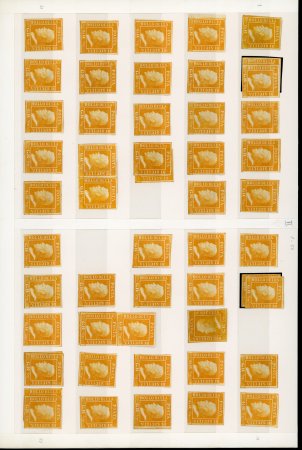 Stamp of Italian States » Sicily » 1/2 Grano, Plate II » Stamps Sicily 1859 1/2 Grana Unused Part Reconstruction from Plate 2