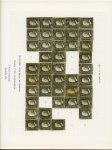 Part Reconstruction of the 1 Grana unused Plate Two  1 Gr. greyish olive green (verde oliva grigiastro) plate II unused partial reconstruction, with 22 positions missing. Mint stamps with original gum and a few unused wi