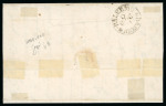 Stamp of Italian States » Sicily » Cancellations (ordered by towns alphabetically) BROLO: 1861 (3.6) Folded letter sheet to Palermo, franked Sardinia 10c light bistre-brown (Sass. 14Cc), tied by oval BROLO in grey-black (Ocf - P.R1), with similar alongside, very fine and scarce, paying the Sicilian dom