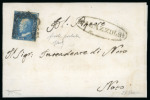 Stamp of Italian States » Sicily » Cancellations (ordered by towns alphabetically) PALAZZOLO: Cover to Noto with 2 Gr. plate III, previously used (postal fraud), showing black oval PALAZZOLO alongside