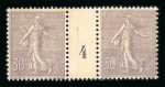 Stamp of France » Émissions à partir de 1900 1903 . Semeuse lignée 30cts lilas YT n° 133 un timbre