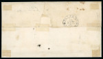 Stamp of Italian States » Sicily » Cancellations (ordered by towns alphabetically) SIRACUSA: 1861 Sardinia 10c dark olive grey, six  examples all neatly tied by SIRACUSA/12.SET.61 cds on a 1861 folded letter sheet