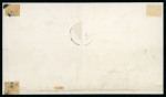 Stamp of Italian States » Sicily » Cancellations (ordered by towns alphabetically) VALLELUNGA: 1860 (17.2) registered cover to Palermo with 1859 2 Gr. plate III right sheet marginal horizontal pair with oval VALLELUNGA