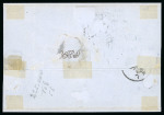 Stamp of Italian States » Sicily » Cancellations (ordered by towns alphabetically) MARITIME MAIL - MESSINA: "Vapore Comierciale - Posta di Messina" circular cachet tying 1861 Neapolitan Provinces 5 Gr. carmine rose on folded letter sheet to Messina