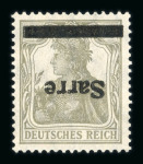 Stamp of Colonies françaises » Sarre 1920, timbre Germania surchargé Y&T n° 1a surcharge