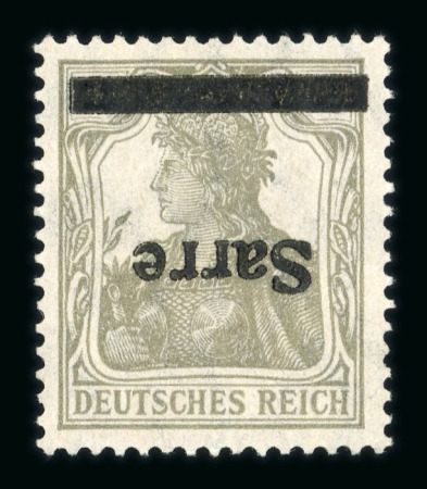 Stamp of Colonies françaises » Sarre 1920, timbre Germania surchargé Y&T n° 1a surcharge
