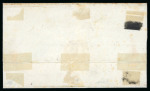 Stamp of Italian States » Sicily » Cancellations (ordered by towns alphabetically) AUGUSTA: 1859 (25.1) Folded letter sheet to Catania, franked 2 Gr. plate I, NA paper (Sass. 6a), position 26, showing oval AUGUSTA in black alongside (Ocf - P.11), very fine.