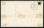 Stamp of Italian States » Sicily » Cancellations (ordered by towns alphabetically) CALTAVUTURO: 1859 (3.8) Folded letter sheet sent to Palermo, franked Sardinia 10c light grey bistre (Sass. 14Cc), tied oval CALTAVUTURO in black (Ocf - P.13) with similar alongside, extremely fine and rare.    Expertise: