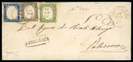 Stamp of Italian States » Sicily » Cancellations (ordered by towns alphabetically) POLIZZI: 1861 (11.7) Registered cover to Palermo with Sardinia 5c + 10c + 20c tied by POLIZZI cds