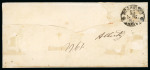 Stamp of Italian States » Sicily » Cancellations (ordered by towns alphabetically) POLIZZI: 1861 (11.7) Registered cover to Palermo with Sardinia 5c + 10c + 20c tied by POLIZZI cds