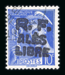 Stamp of France » Libération Alès : 1944, type Mercure10cts, 40cts, 50 cts et type