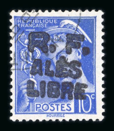 Stamp of France » Libération Alès : 1944, type Mercure10cts, 40cts, 50 cts et type